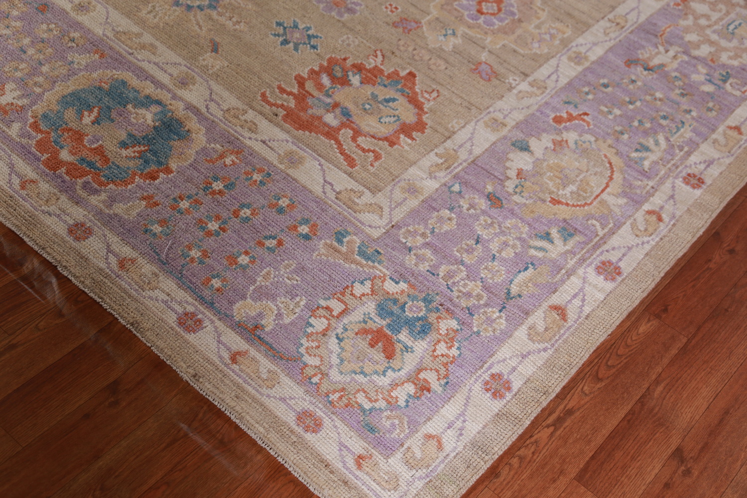 Vegetable Dye Oushak Turkish Large Rug 10x14