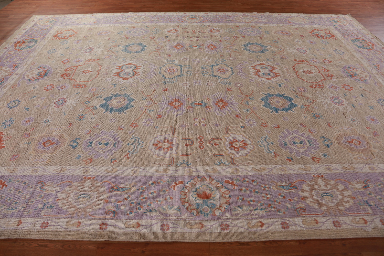 Vegetable Dye Oushak Turkish Large Rug 10x14
