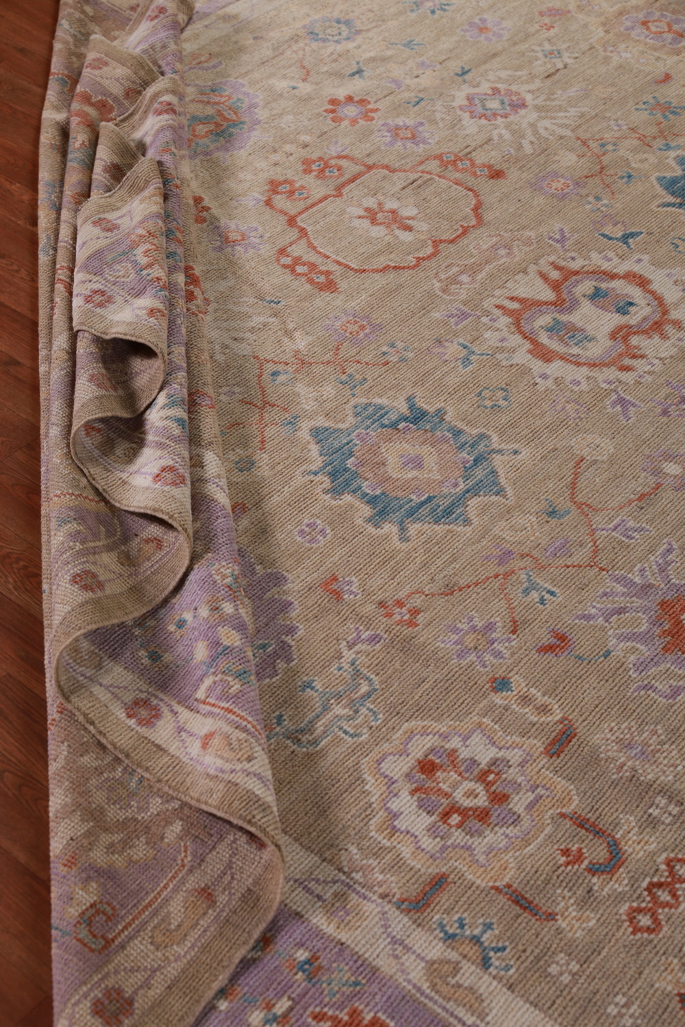Vegetable Dye Oushak Turkish Large Rug 10x14