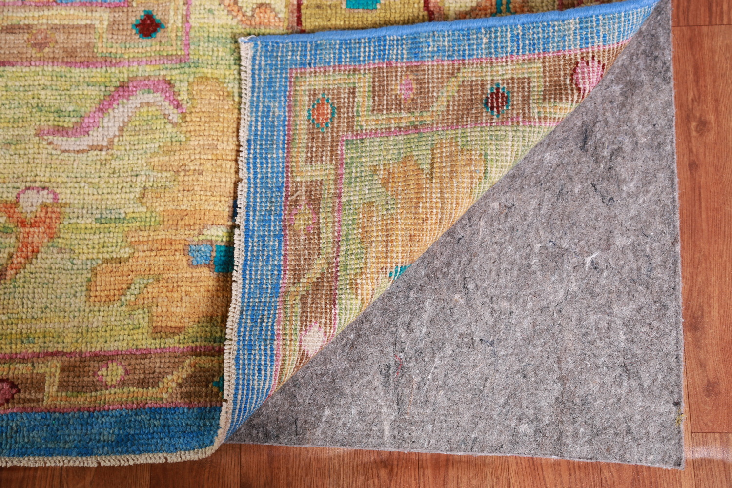 Vegetable Dye Blue Oushak Turkish Area Rug 8x10