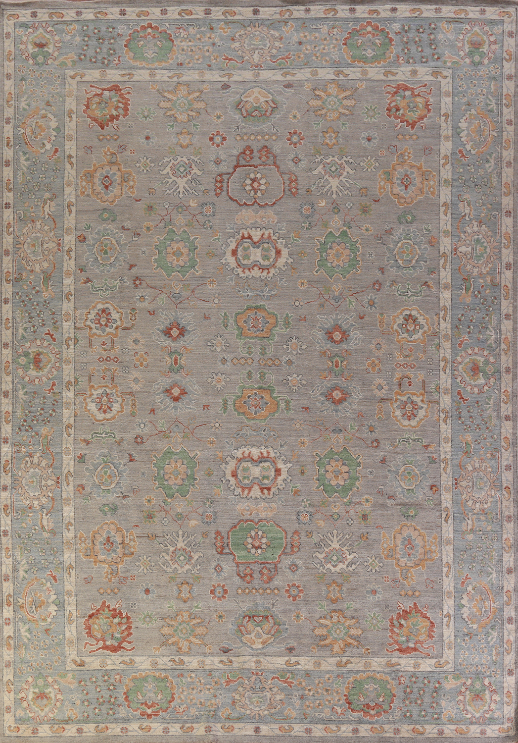 Vegetable Dye Oushak Turkish Area Rug 10x13