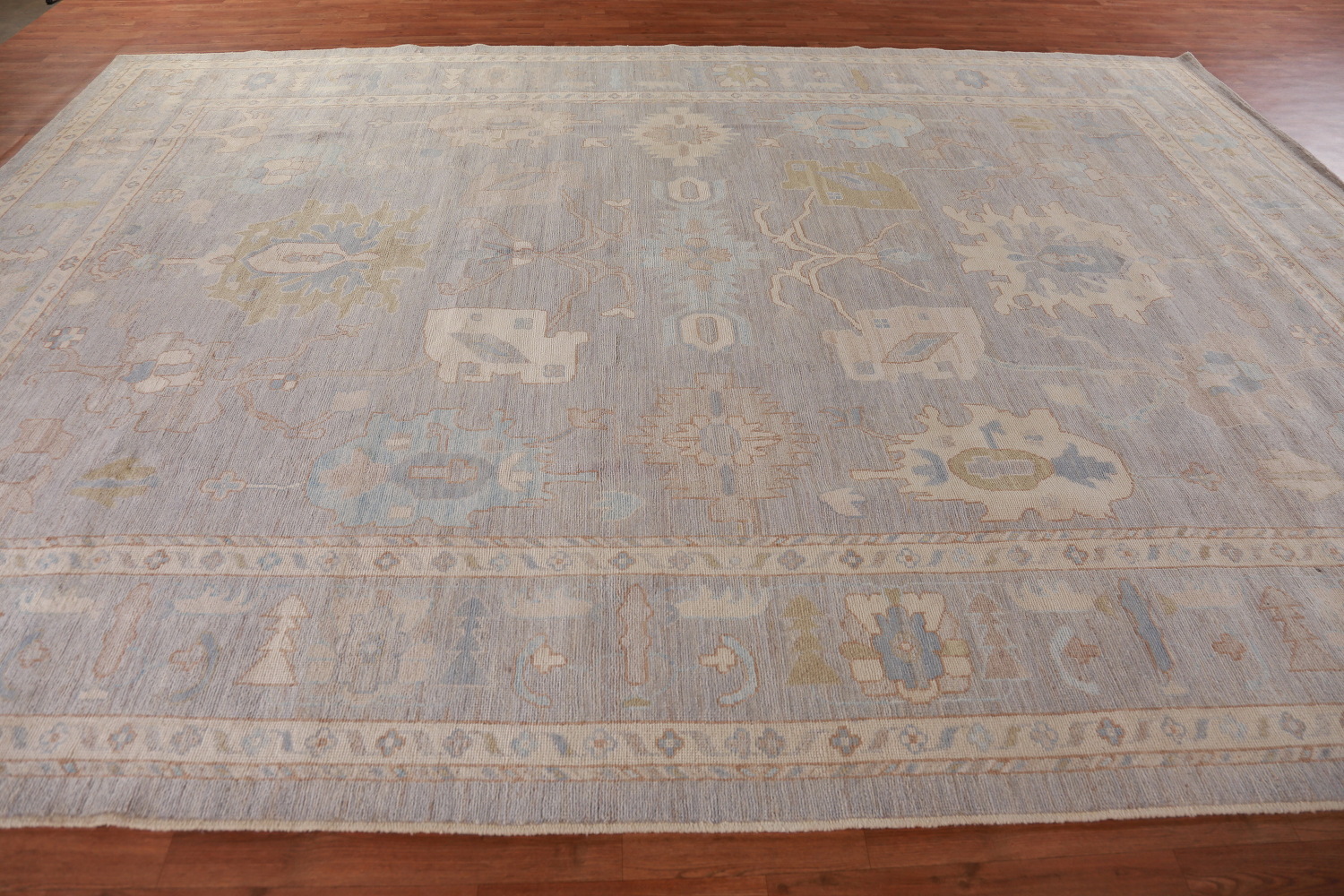 Vegetable Dye Oushak Turkish Large Rug 10x14
