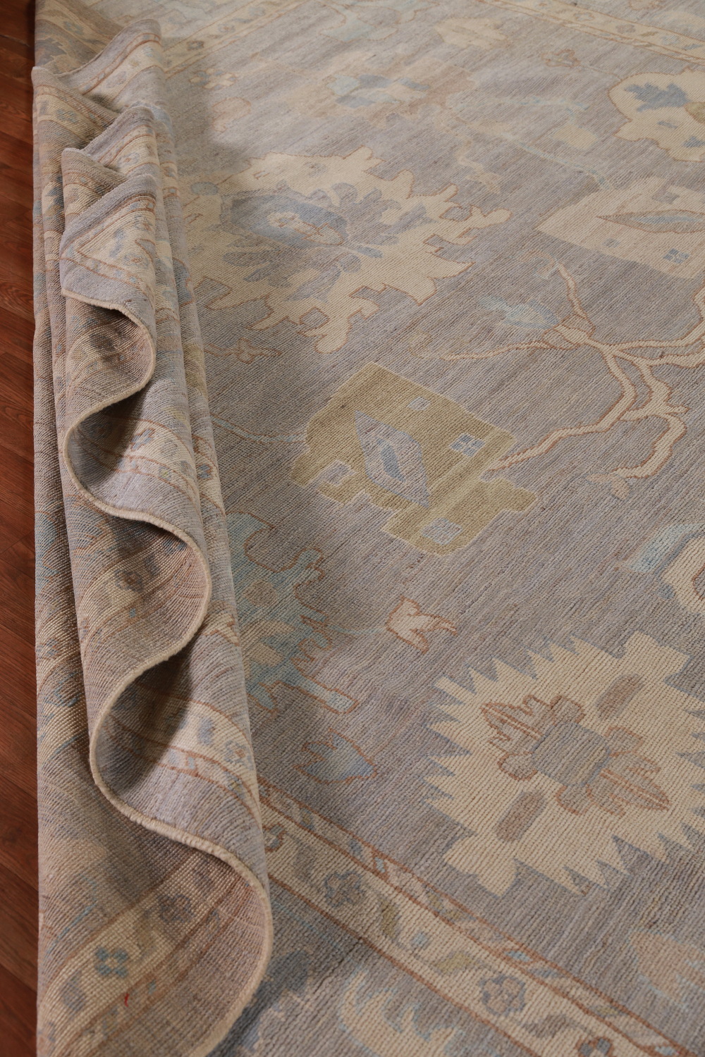 Vegetable Dye Oushak Turkish Large Rug 10x14