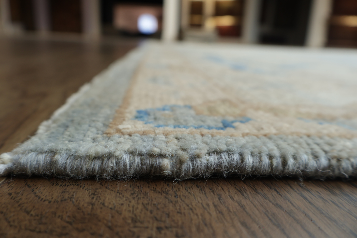 Vegetable Dye Gray Oushak Turkish Area Rug 9x12