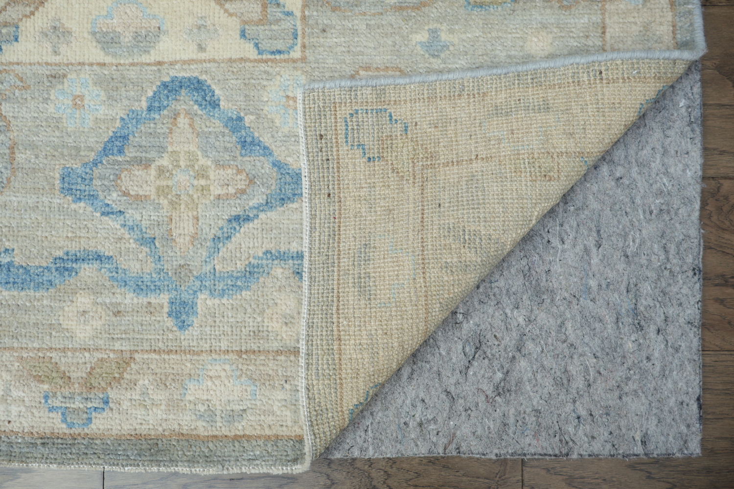 Vegetable Dye Gray Oushak Turkish Area Rug 9x12