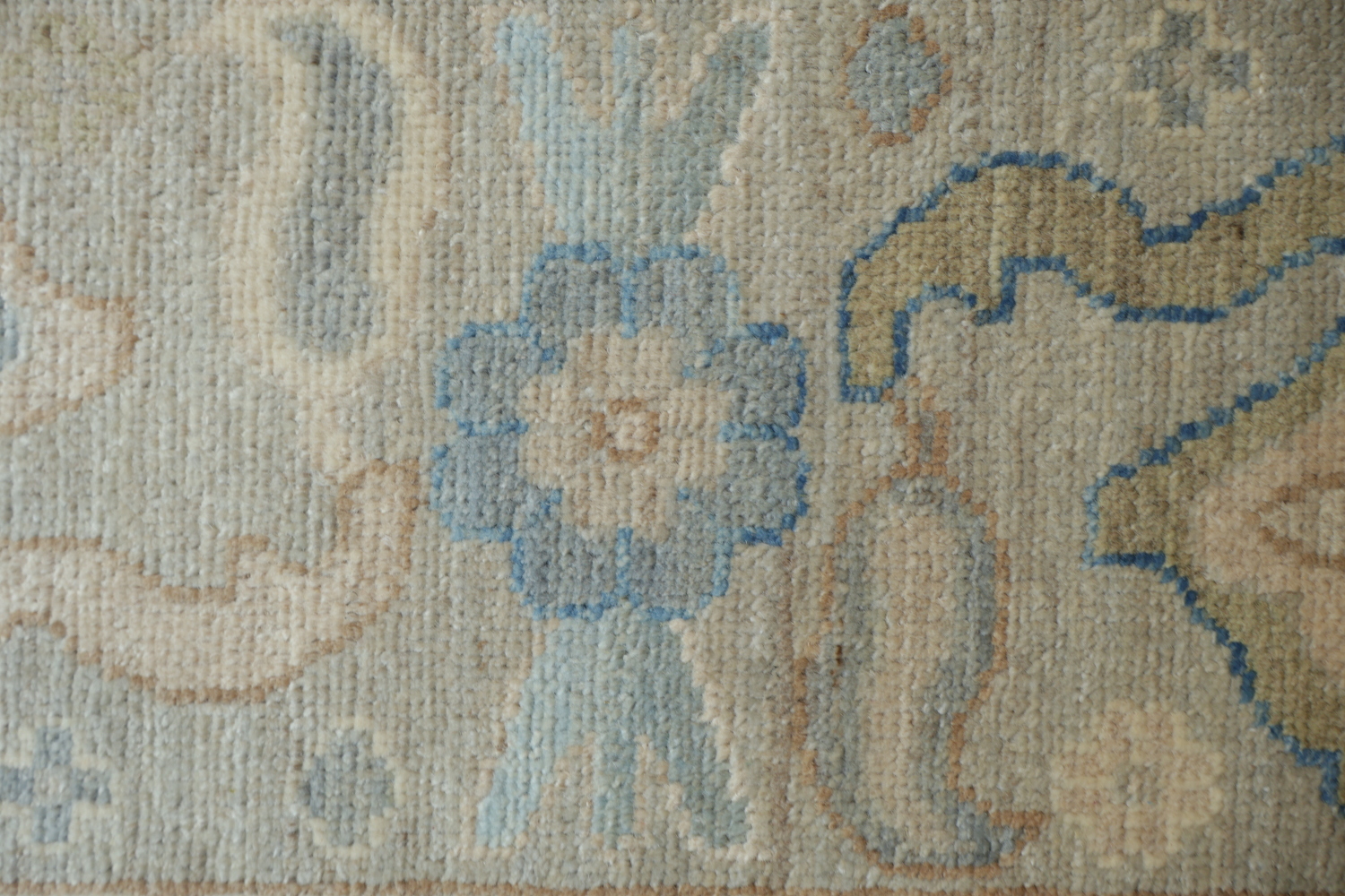 Vegetable Dye Gray Oushak Turkish Area Rug 9x12