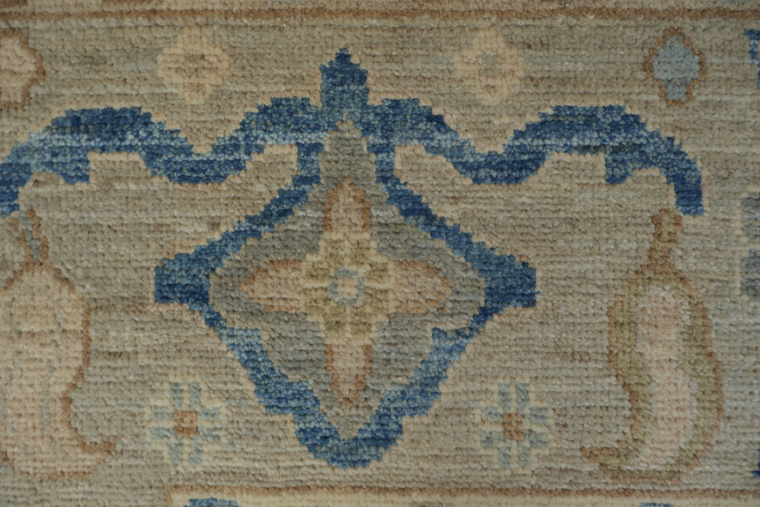 Vegetable Dye Gray Oushak Turkish Area Rug 9x12