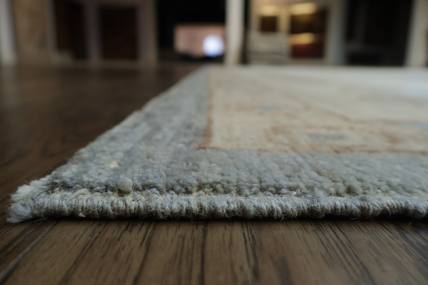 Vegetable Dye Gray Oushak Turkish Area Rug 9x12