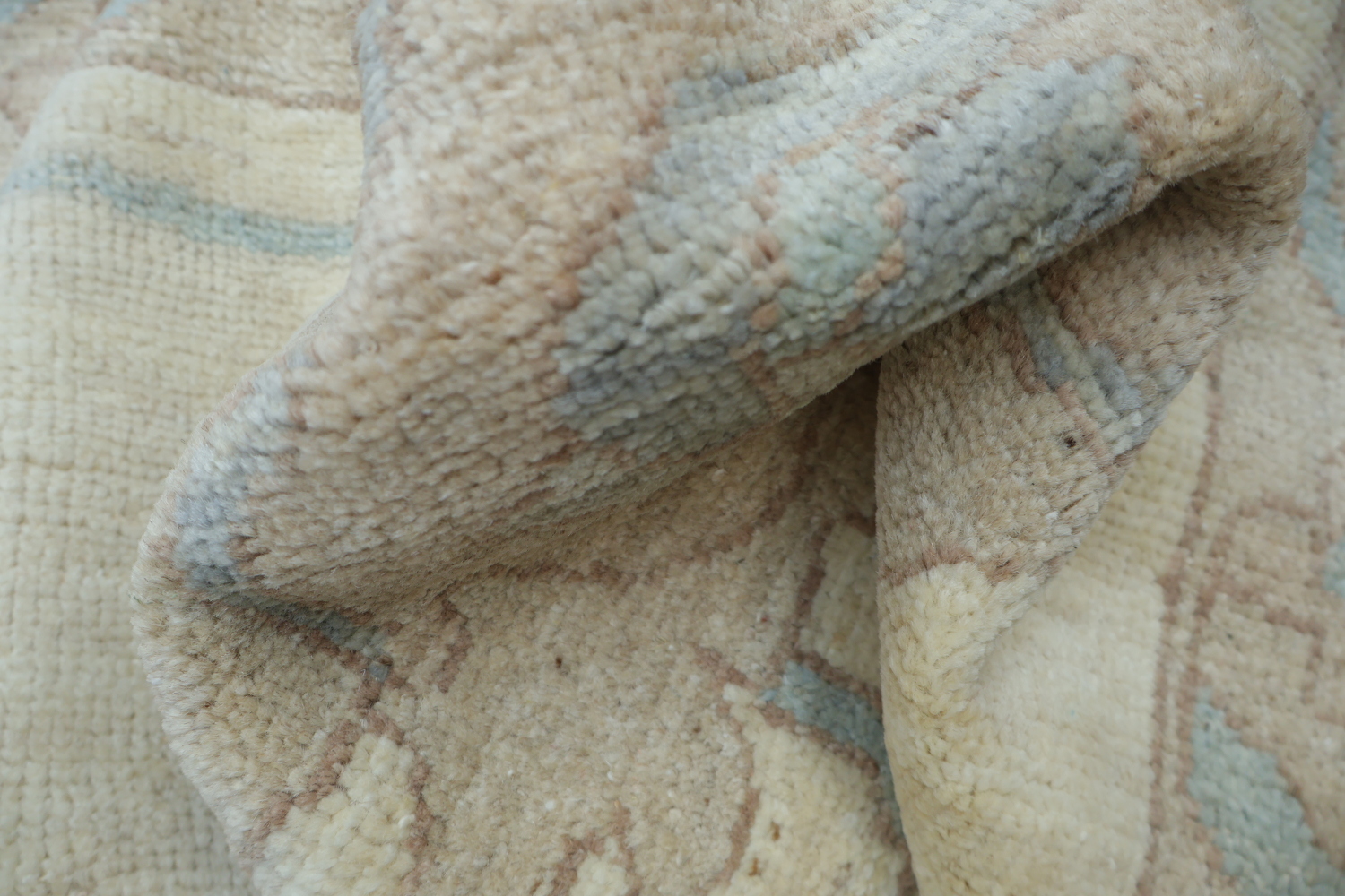 Vegetable Dye Gray Oushak Turkish Area Rug 9x12
