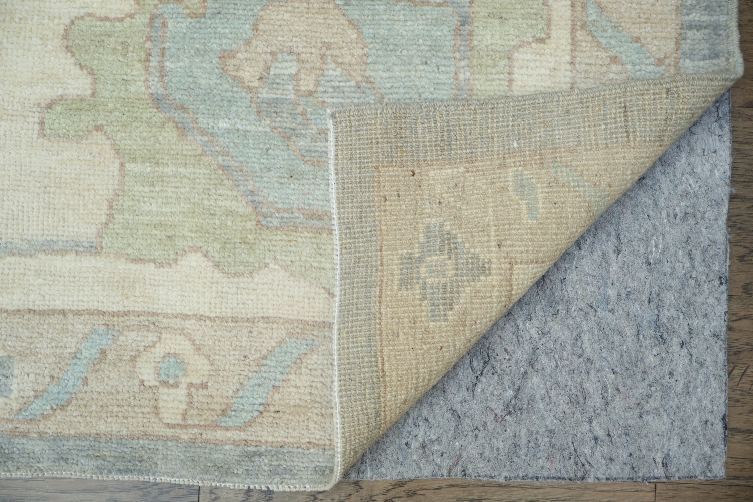 Vegetable Dye Gray Oushak Turkish Area Rug 9x12