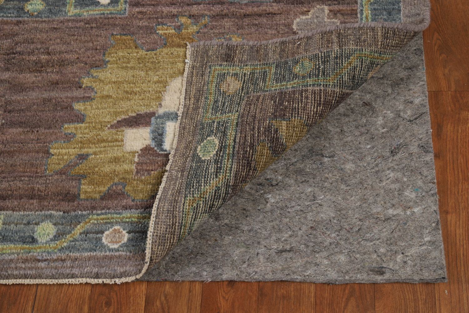 Vegetable Dye Brown Oushak Turkish Area Rug 9x12