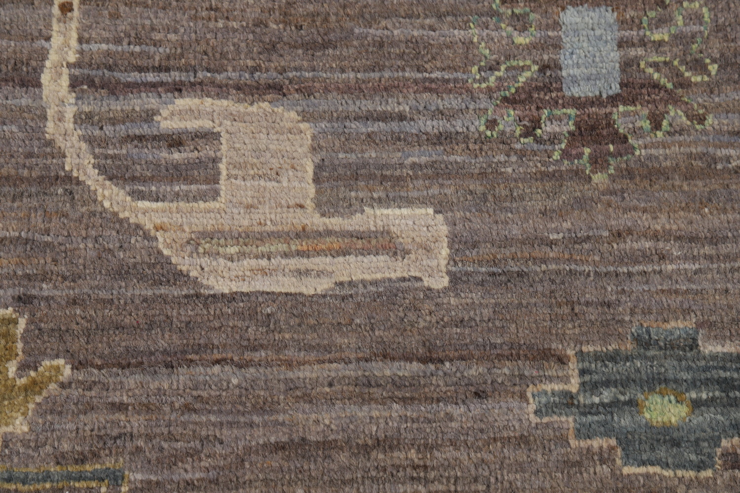 Vegetable Dye Brown Oushak Turkish Area Rug 9x12