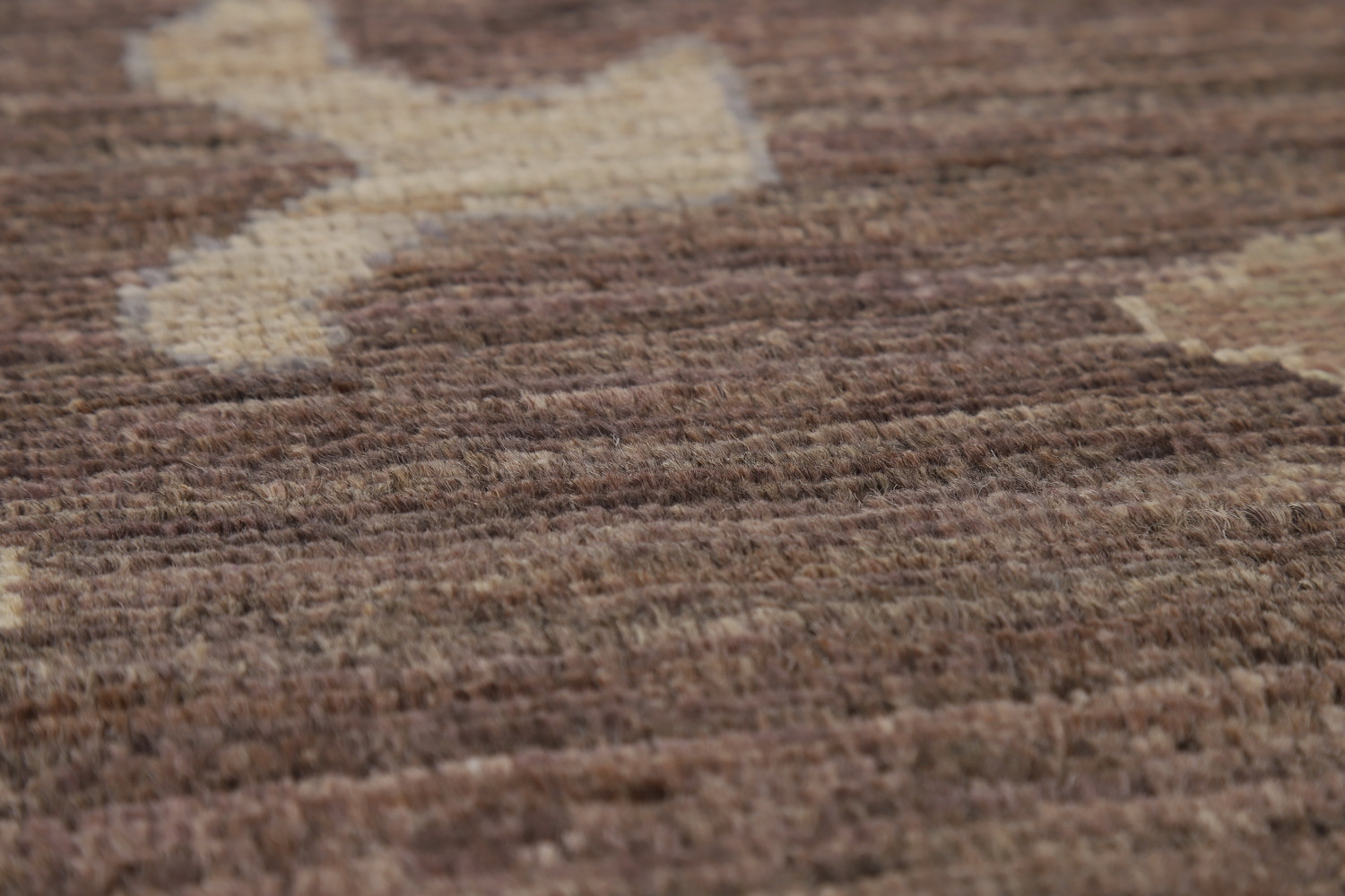Vegetable Dye Brown Oushak Turkish Area Rug 9x12