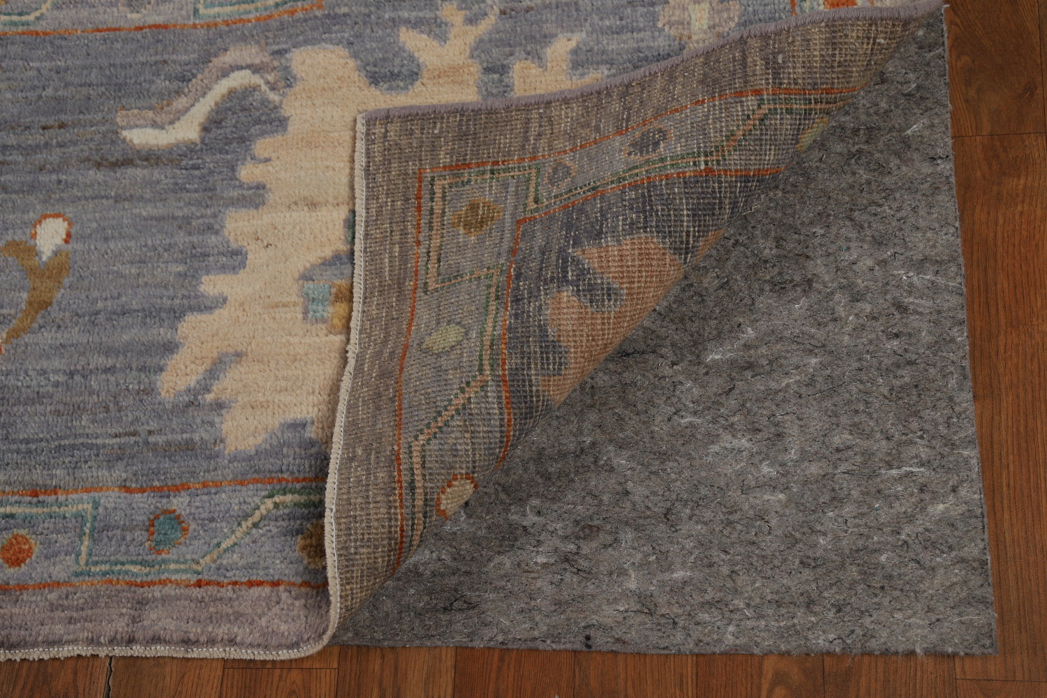 Vegetable Dye Floral Oushak Turkish Area Rug 9x12