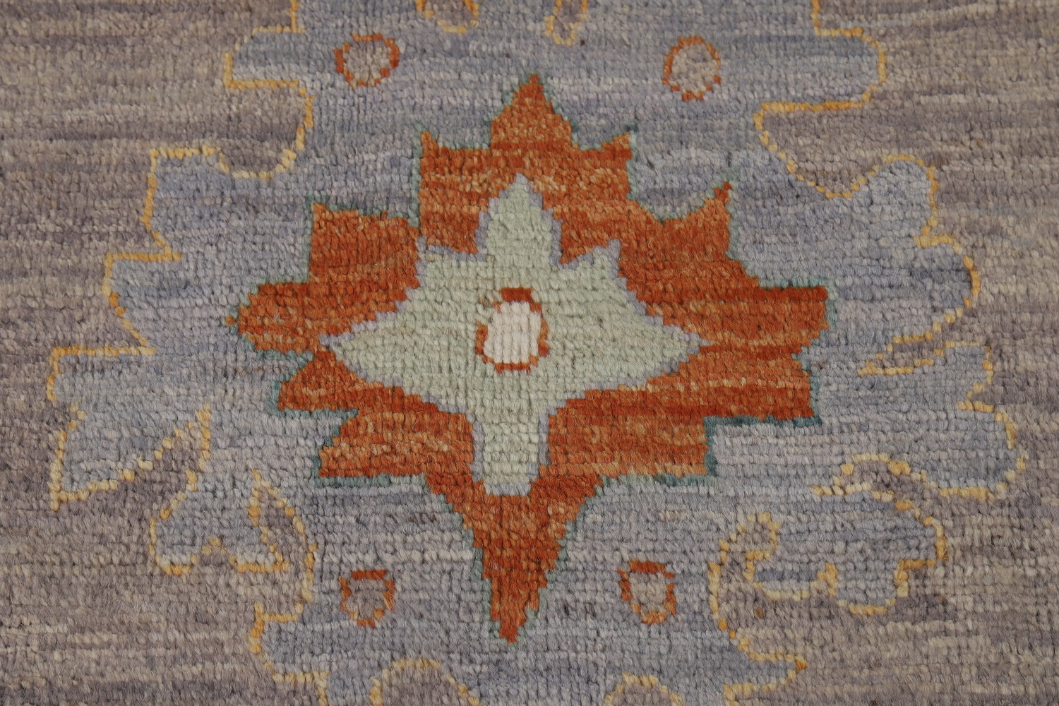 Vegetable Dye Floral Oushak Turkish Area Rug 9x12