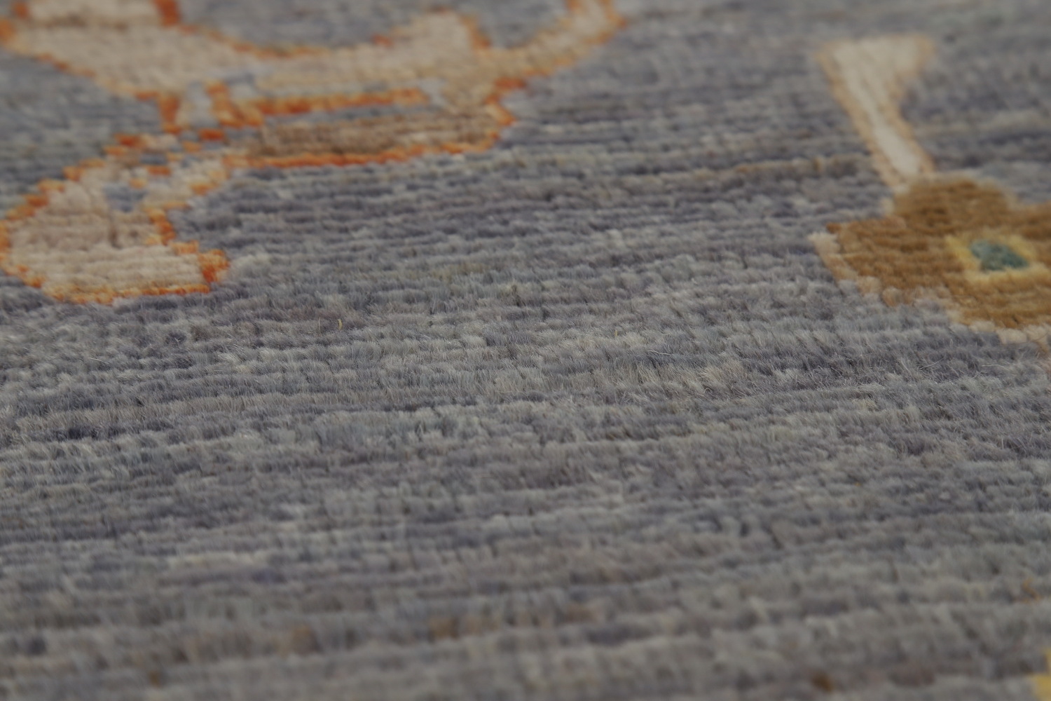 Vegetable Dye Floral Oushak Turkish Area Rug 9x12