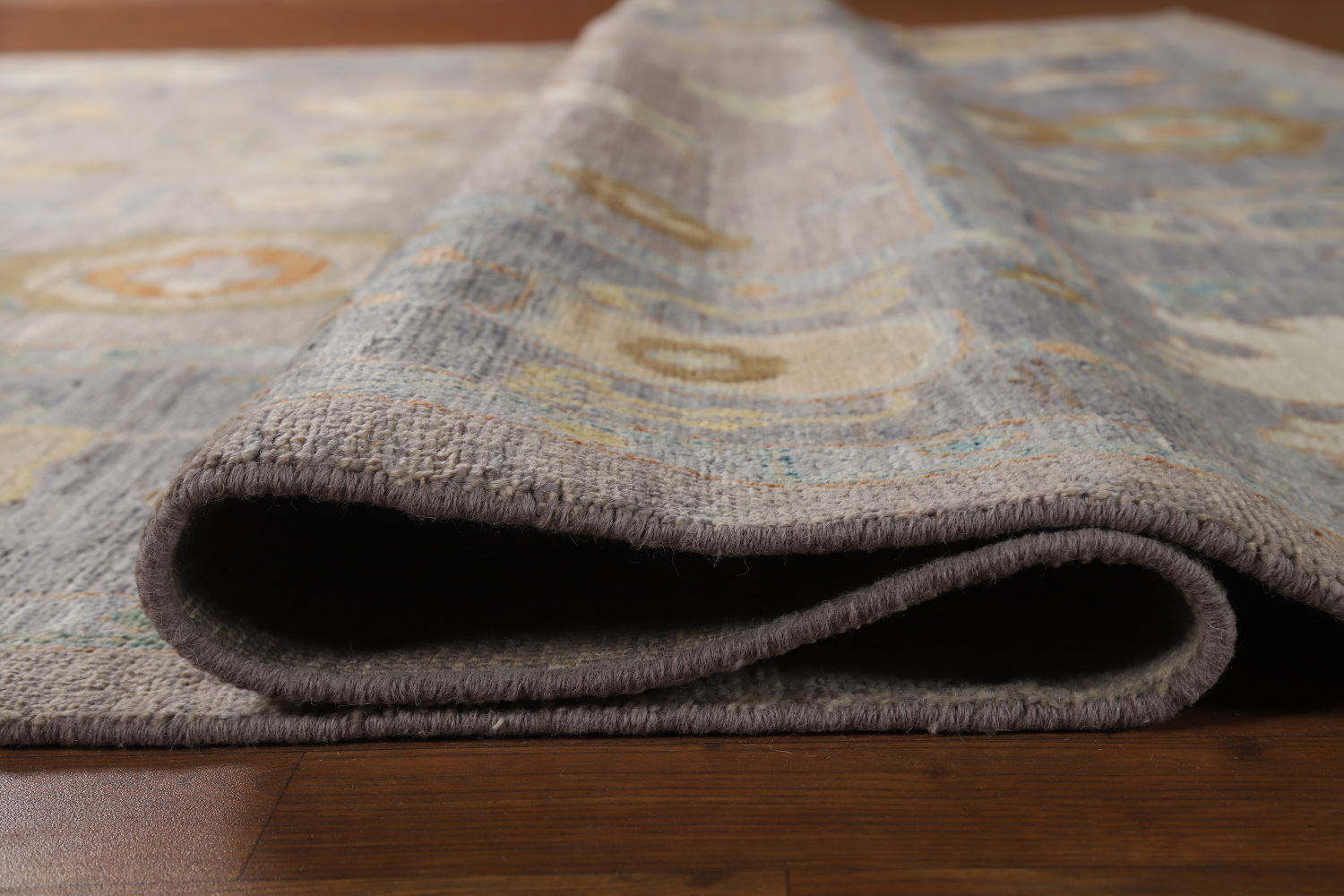Vegetable Dye Floral Oushak Turkish Area Rug 9x12