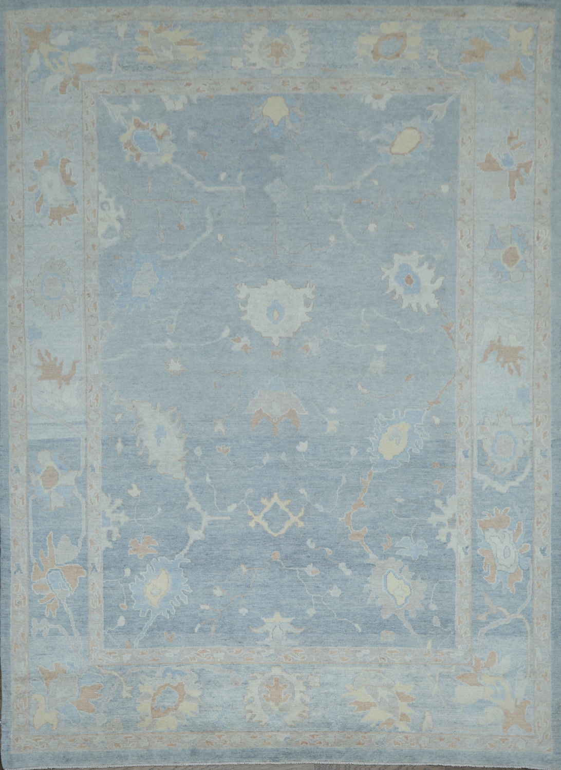 Vegetable Dye Oushak Turkish Area Rug 8x12