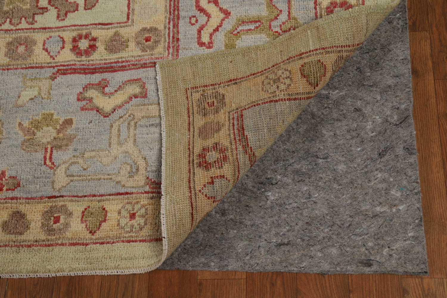 Vegetable Dye Green Oushak Turkish Area Rug 9x12