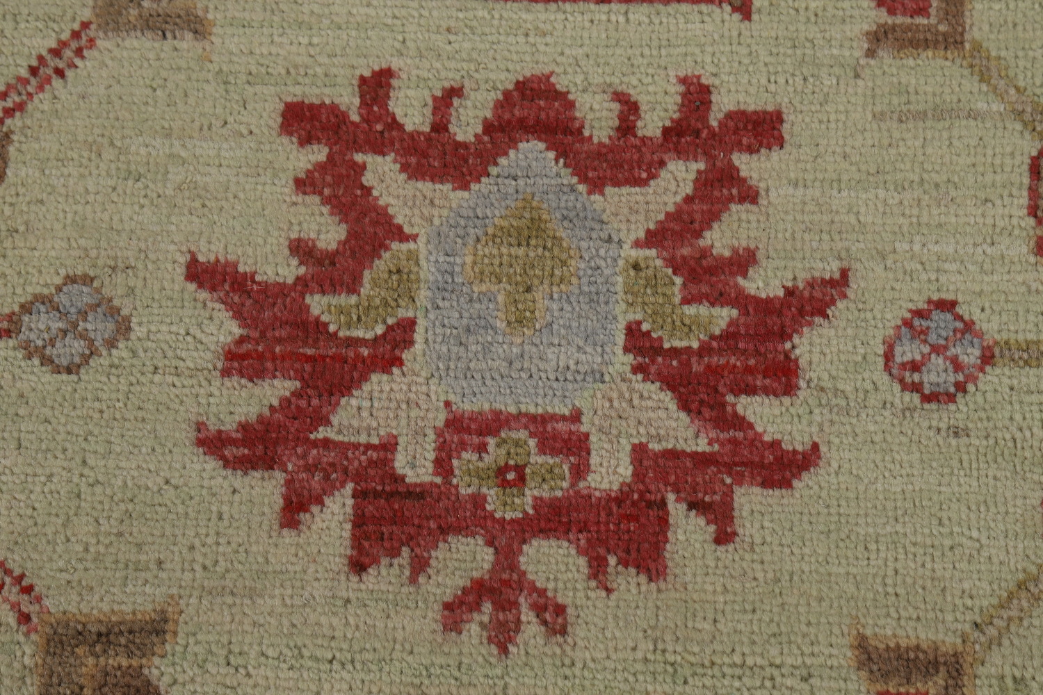 Vegetable Dye Green Oushak Turkish Area Rug 9x12