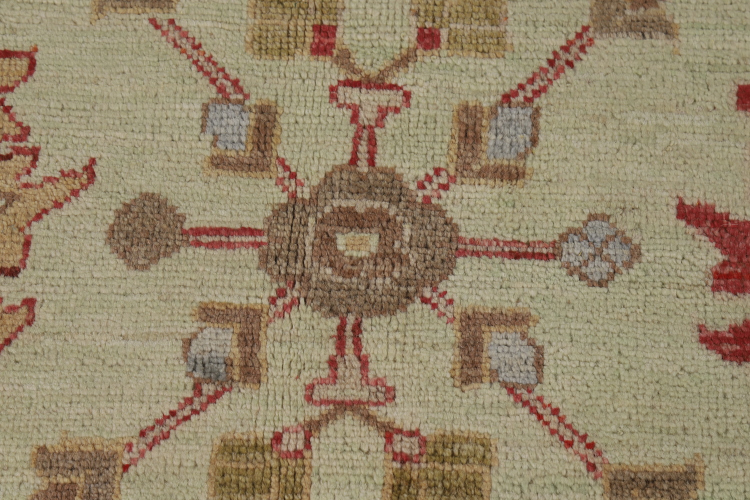 Vegetable Dye Green Oushak Turkish Area Rug 9x12