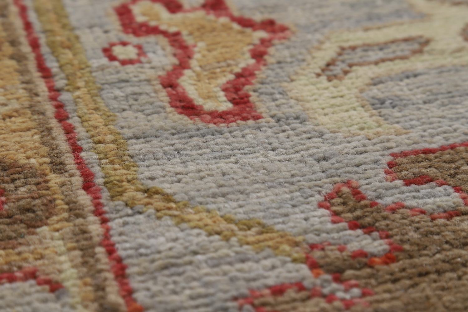 Vegetable Dye Green Oushak Turkish Area Rug 9x12