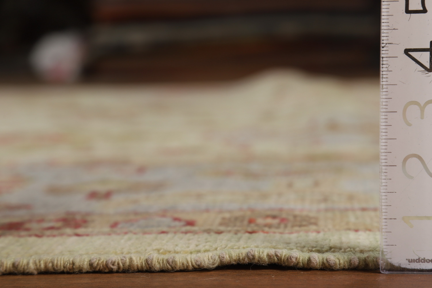 Vegetable Dye Green Oushak Turkish Area Rug 9x12