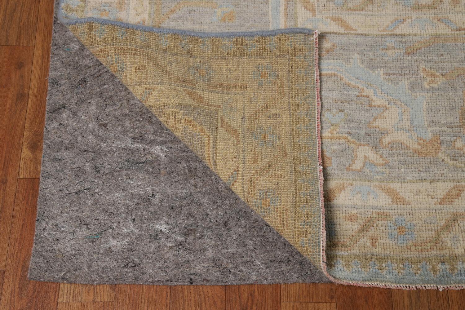 Vegetable Dye Blue Oushak Turkish Area Rug 9x12