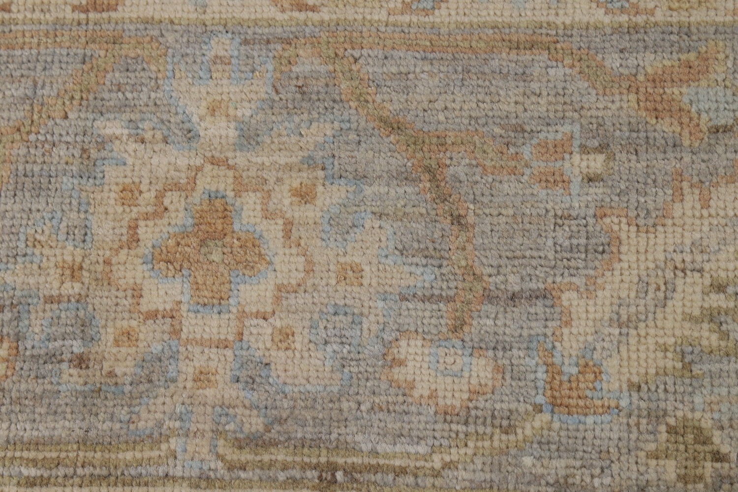 Vegetable Dye Blue Oushak Turkish Area Rug 9x12
