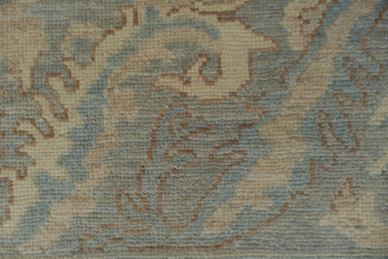 Vegetable Dye Gray Oushak Turkish Area Rug 9x12