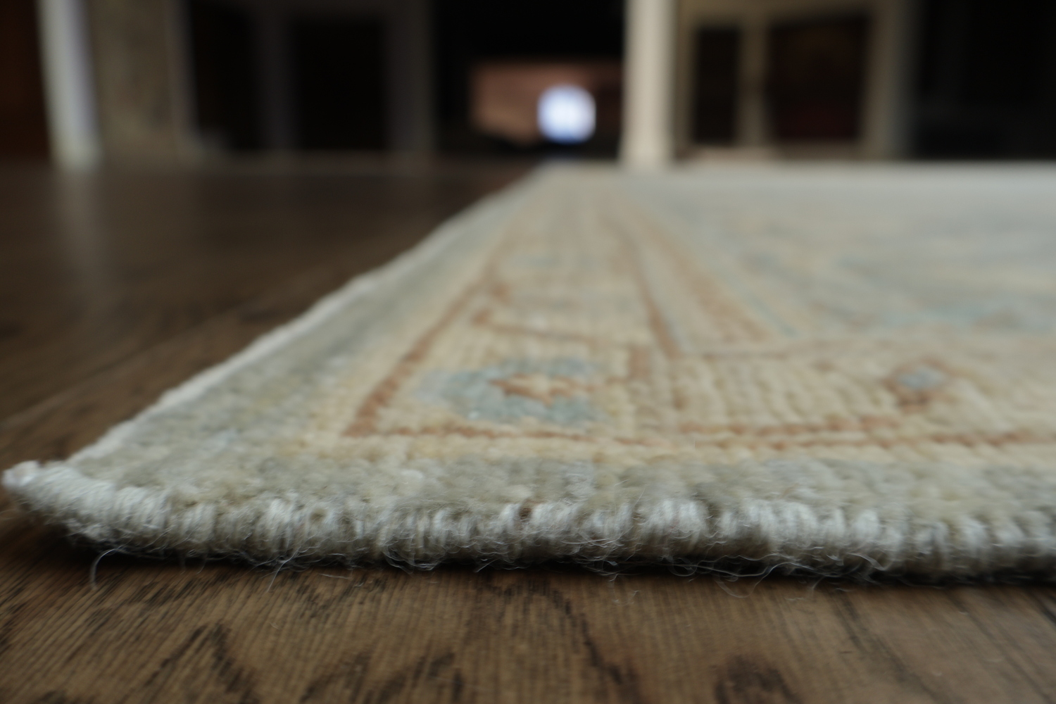 Vegetable Dye Gray Oushak Turkish Area Rug 9x12