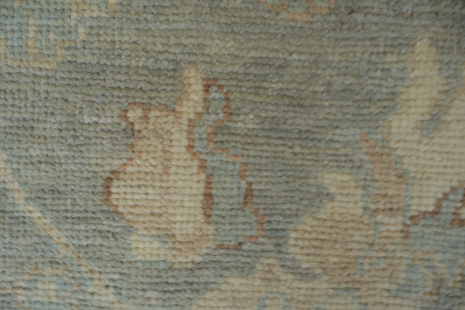 Vegetable Dye Gray Oushak Turkish Area Rug 9x12