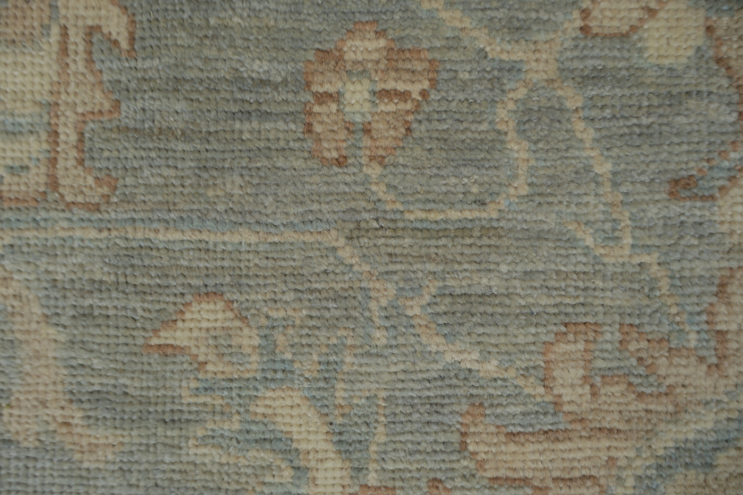 Vegetable Dye Gray Oushak Turkish Area Rug 9x12