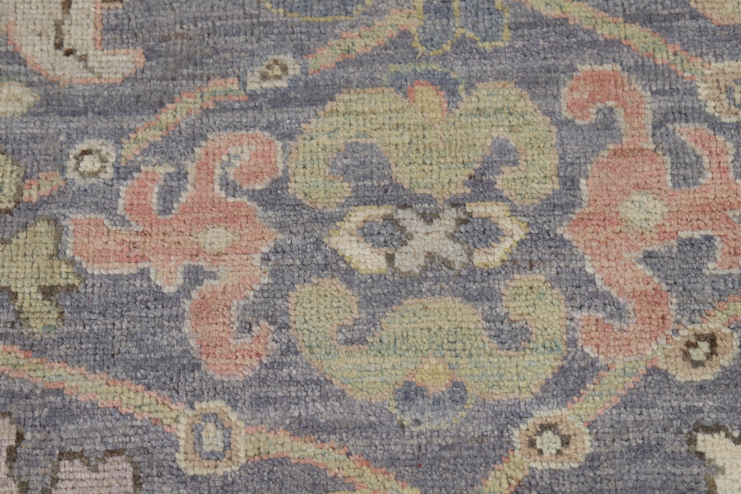 Vegetable Dye Blue Oushak Turkish Area Rug 8x10