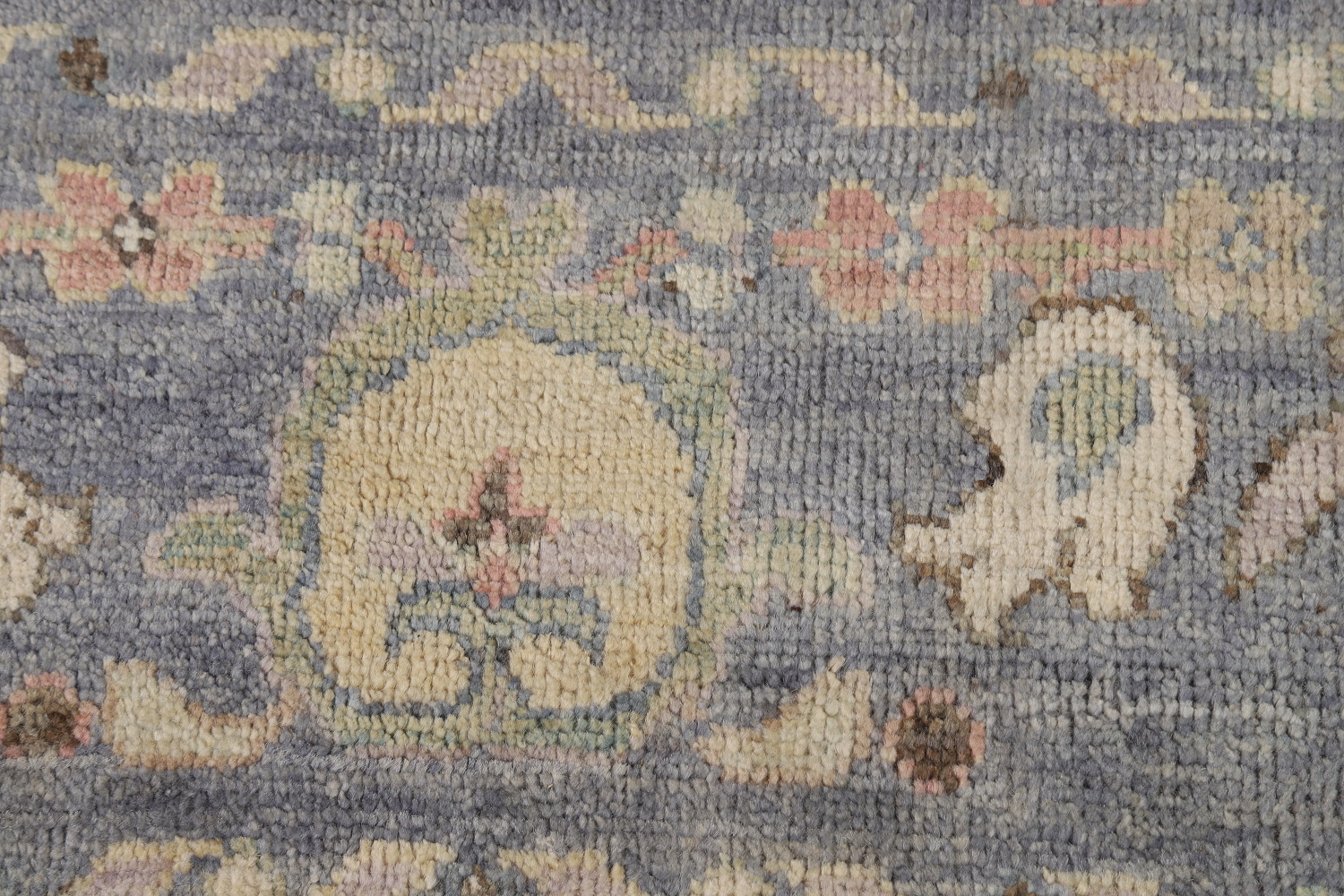 Vegetable Dye Blue Oushak Turkish Area Rug 8x10