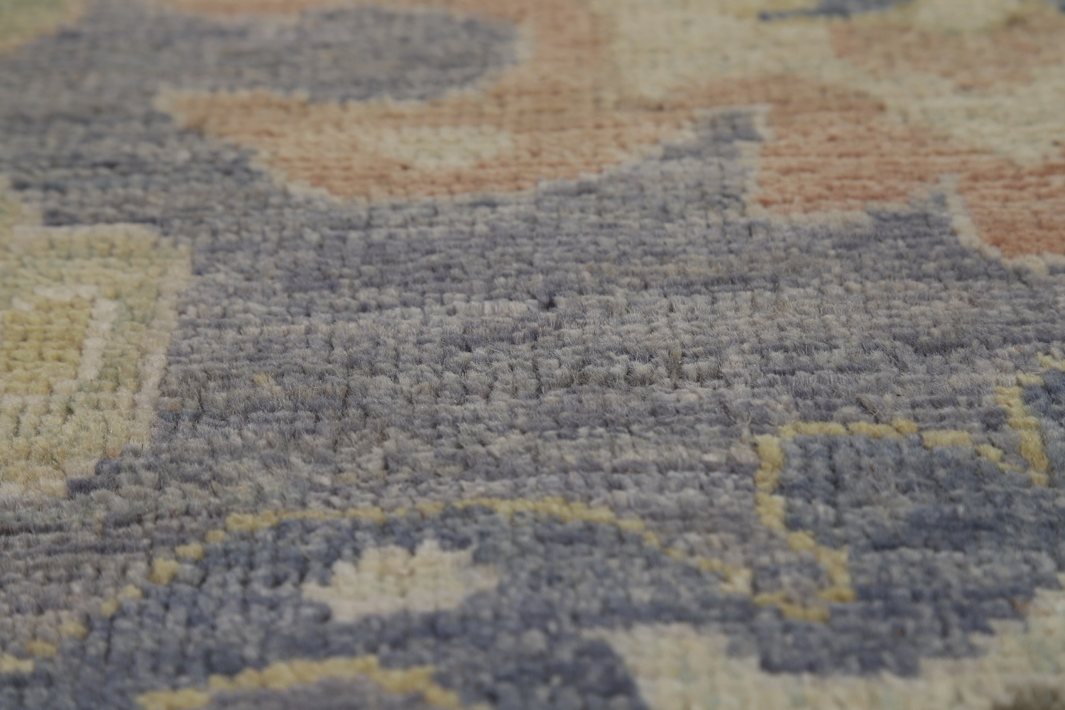 Vegetable Dye Blue Oushak Turkish Area Rug 8x10
