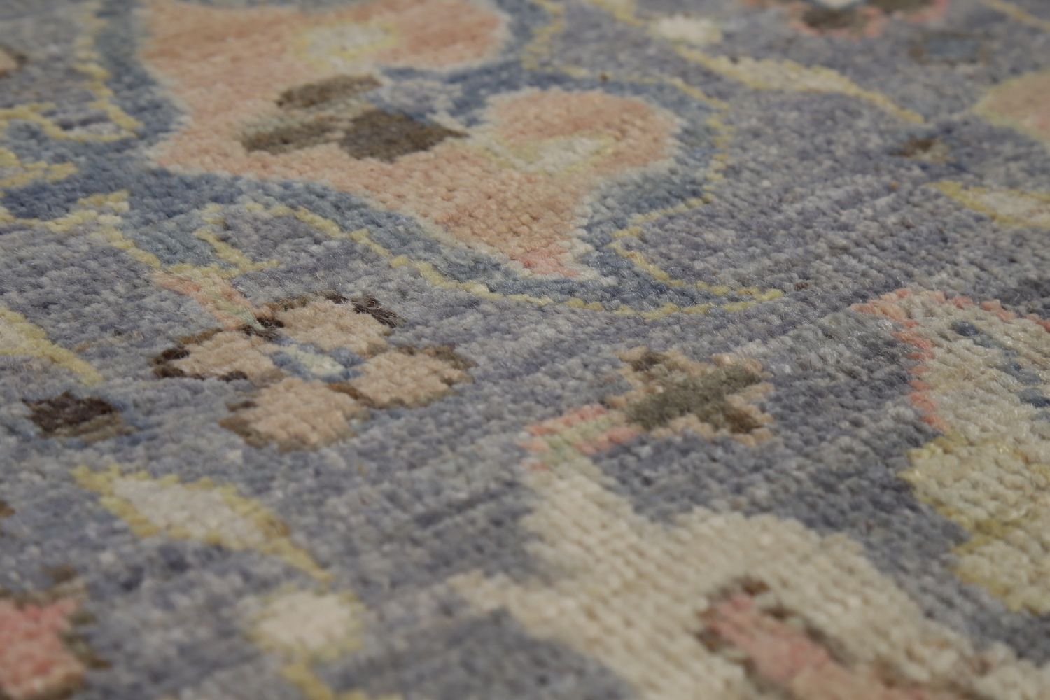 Vegetable Dye Blue Oushak Turkish Area Rug 8x10