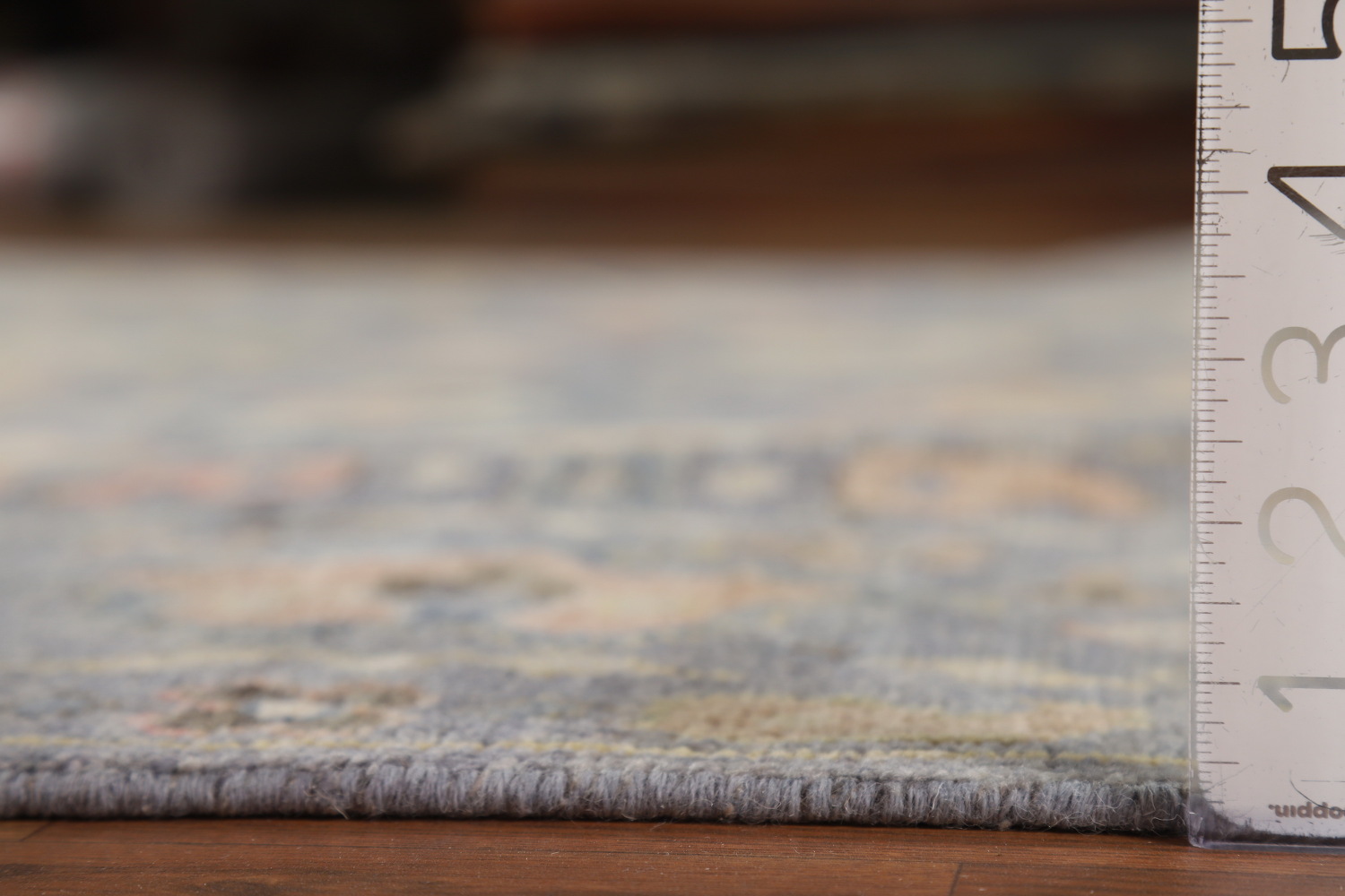 Vegetable Dye Blue Oushak Turkish Area Rug 8x10