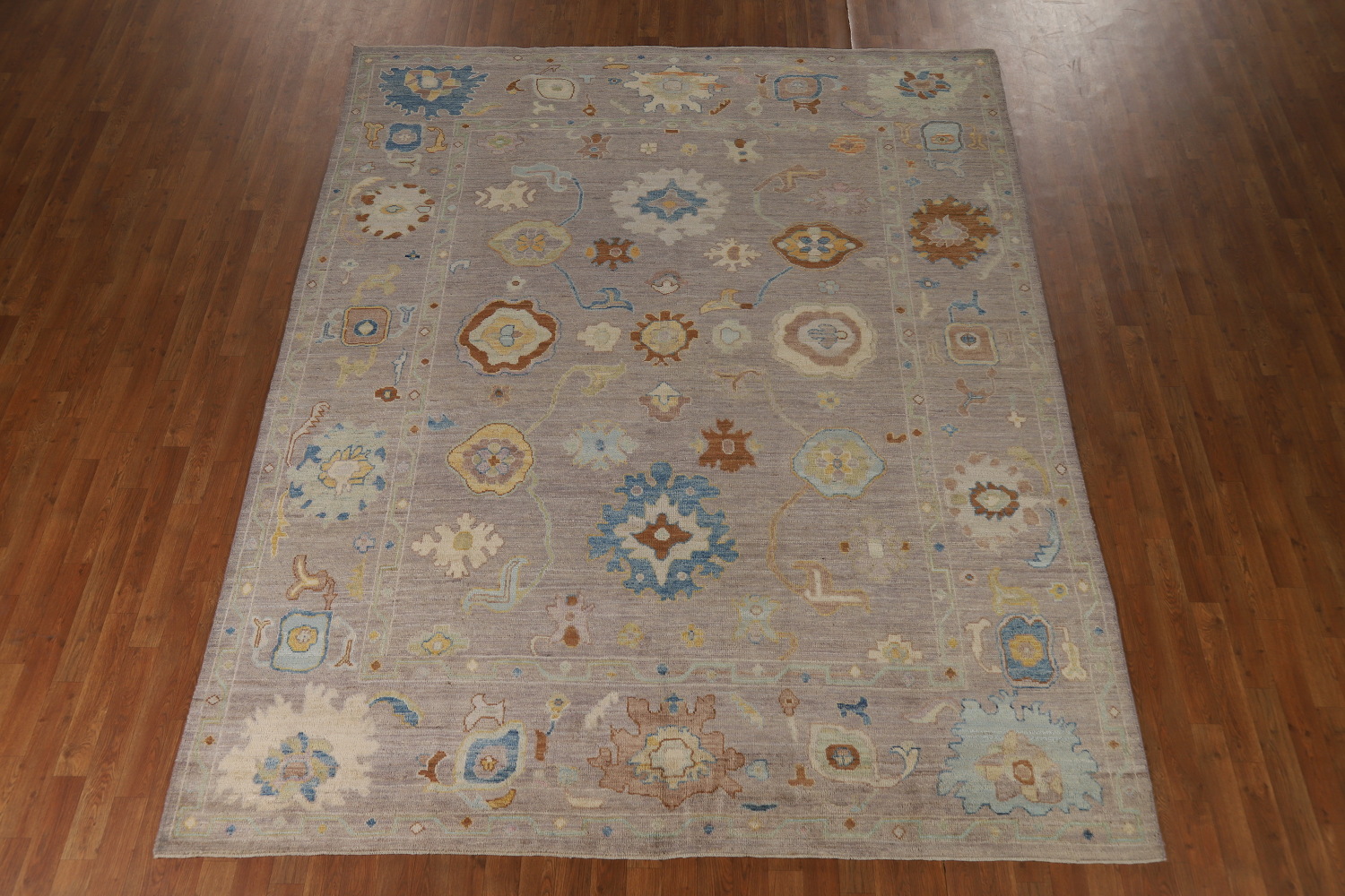 Vegetable Dye Floral Oushak Turkish Area Rug 8x10