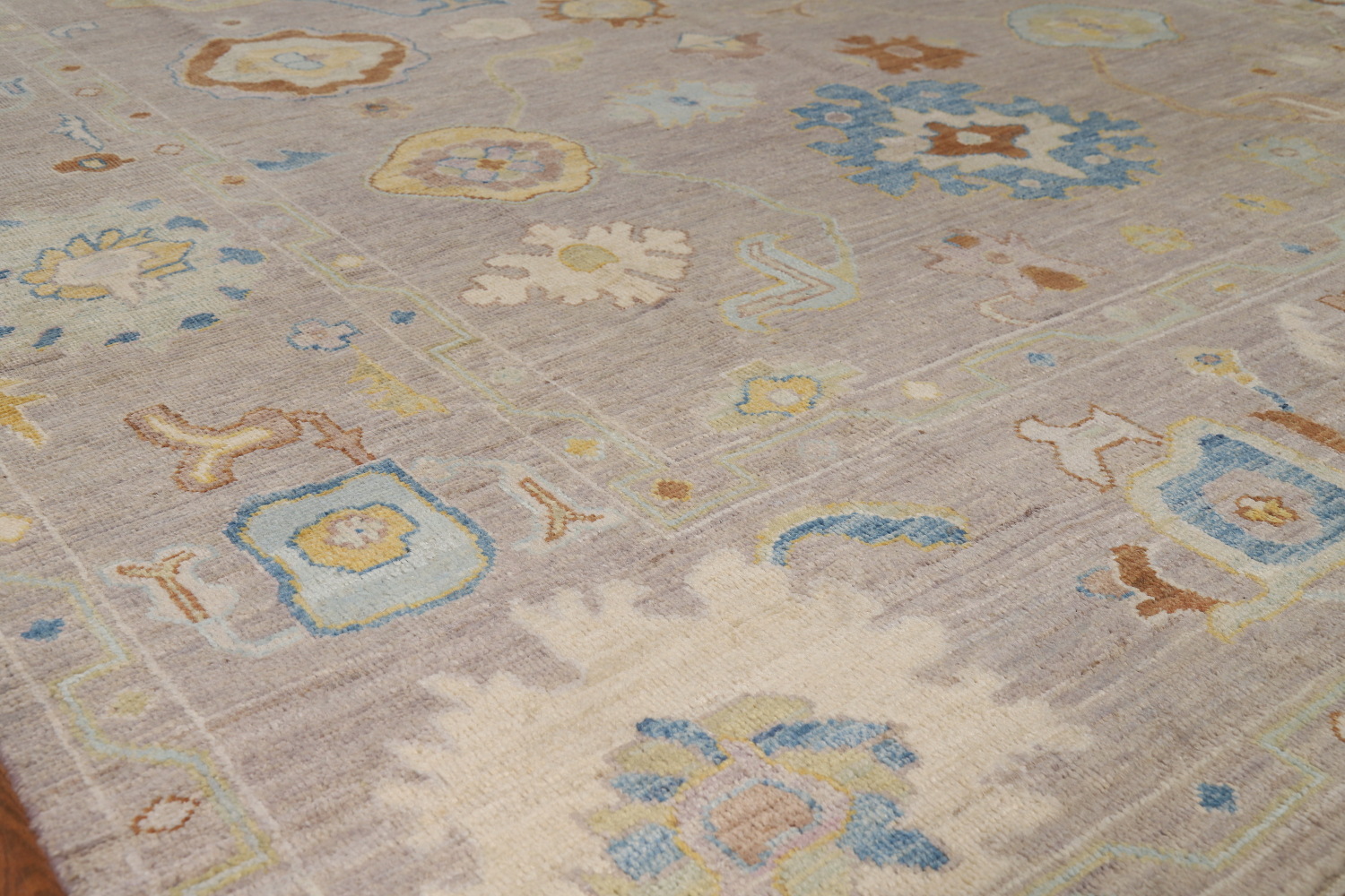 Vegetable Dye Floral Oushak Turkish Area Rug 8x10
