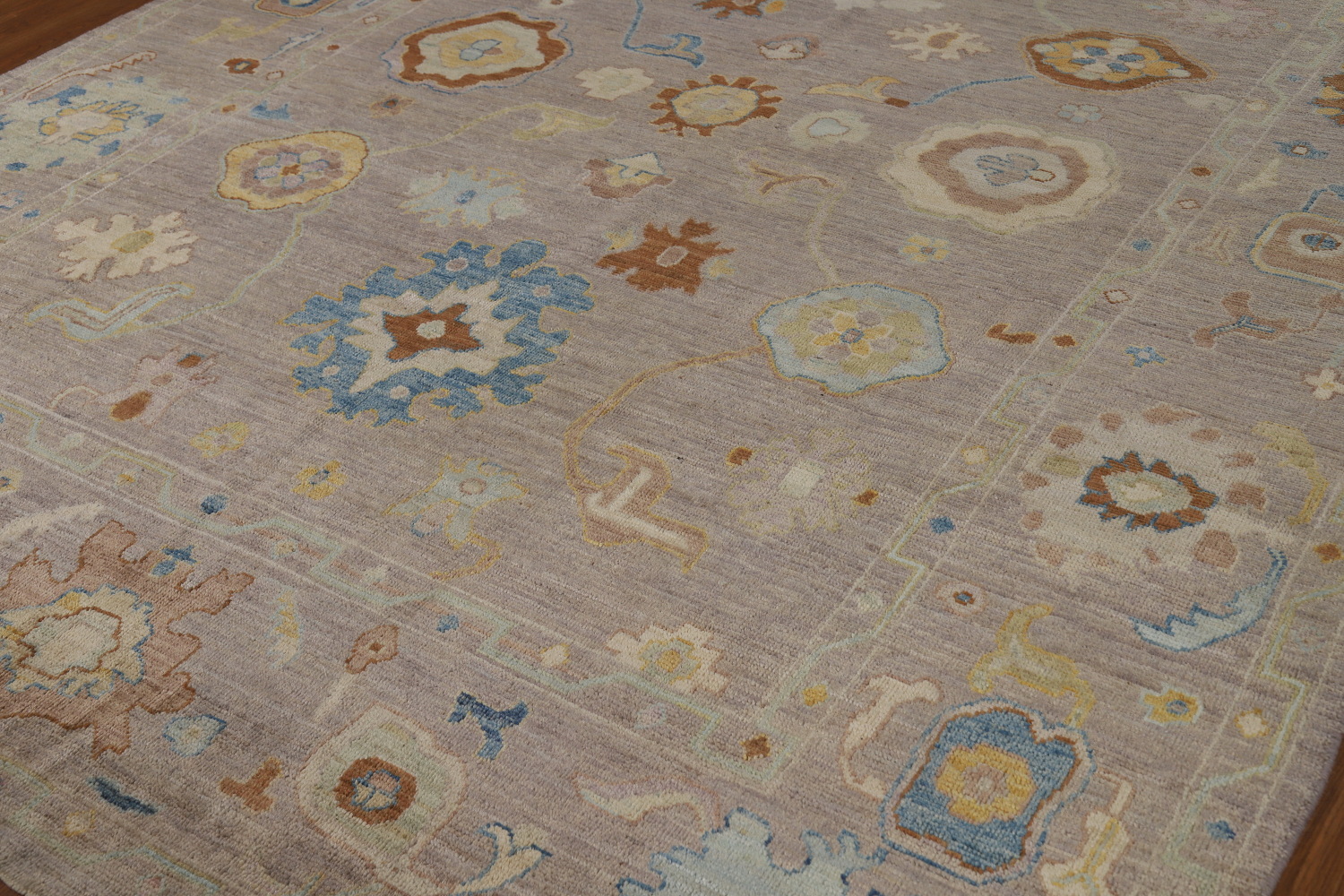 Vegetable Dye Floral Oushak Turkish Area Rug 8x10