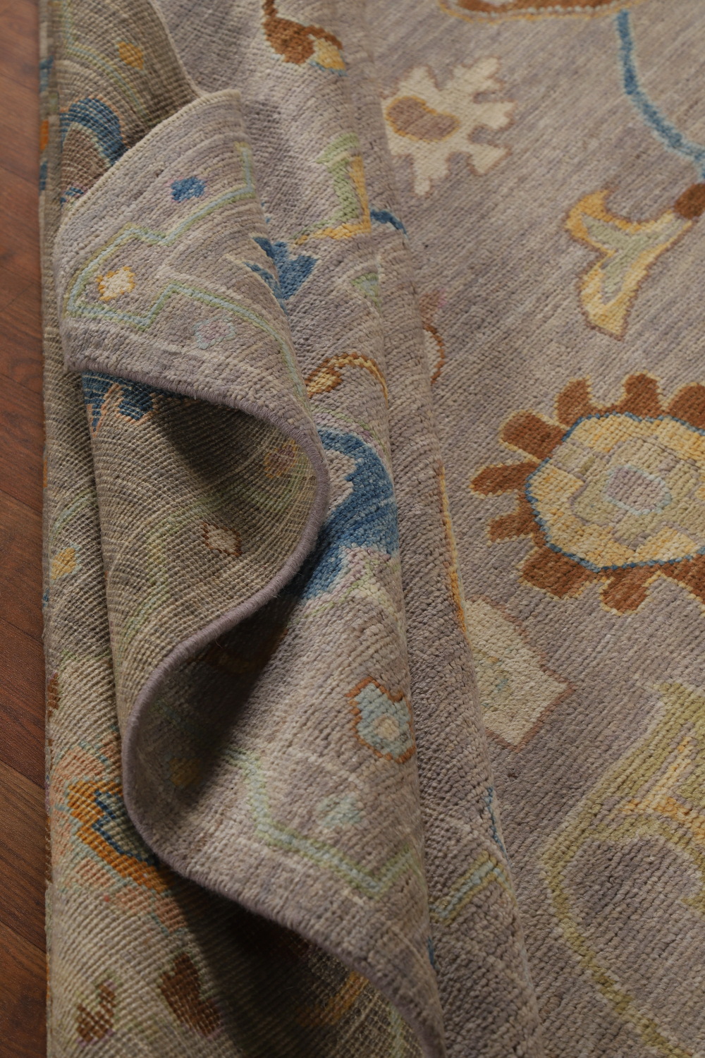 Vegetable Dye Floral Oushak Turkish Area Rug 8x10