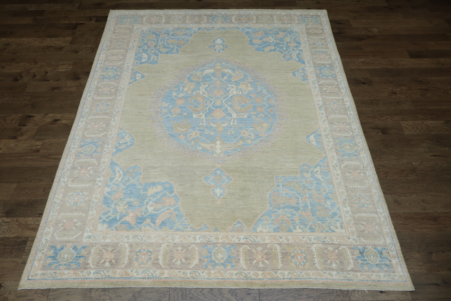 Vegetable Dye Oushak Turkish Area Rug 9x12