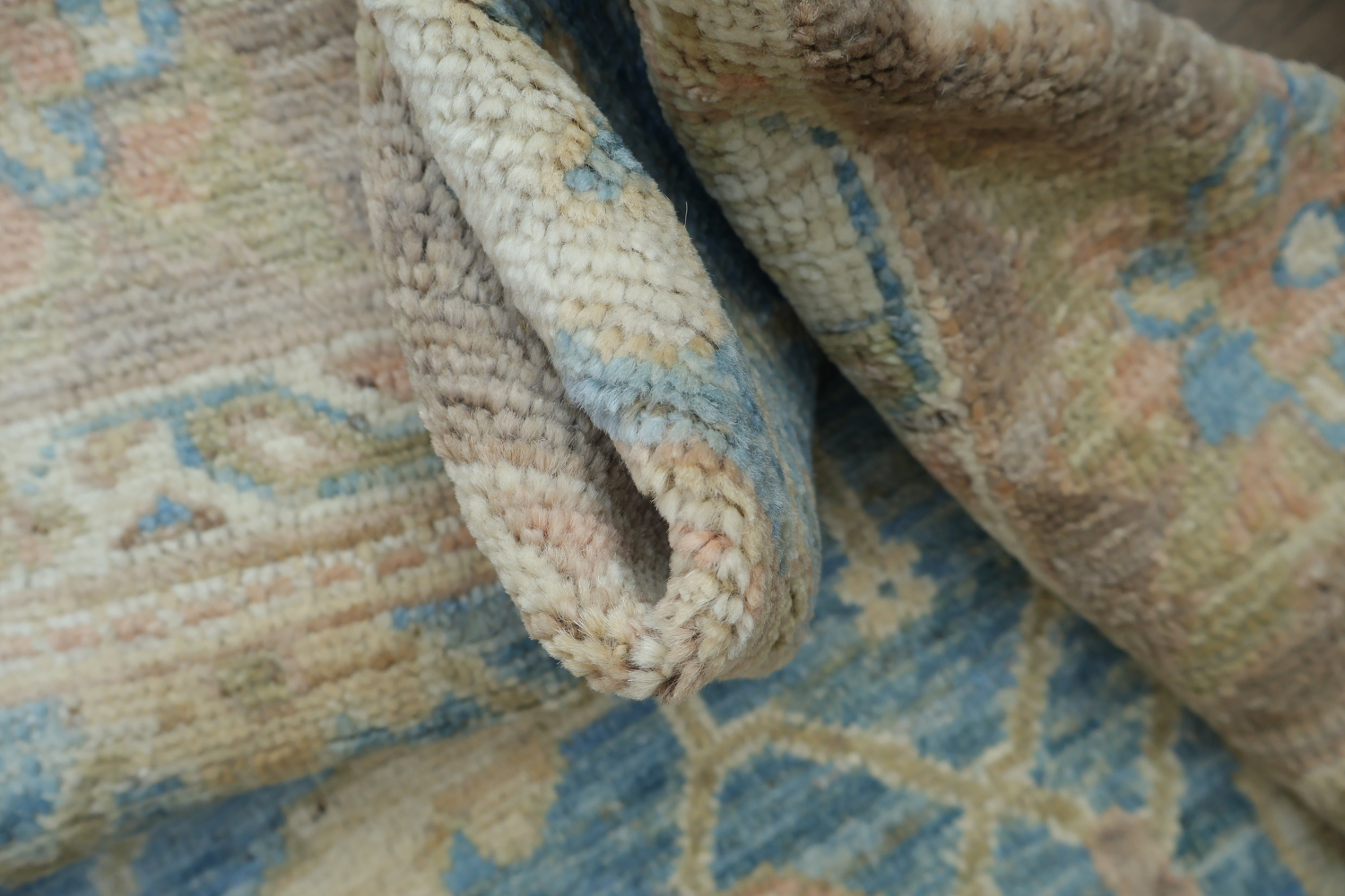 Vegetable Dye Oushak Turkish Area Rug 9x12