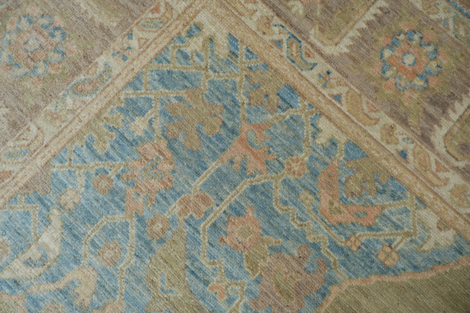 Vegetable Dye Oushak Turkish Area Rug 9x12