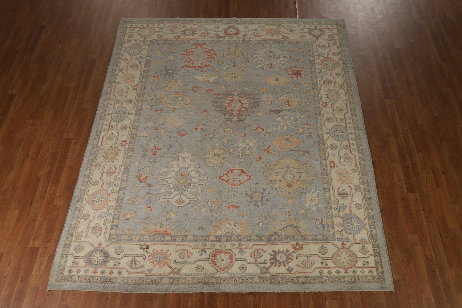 Vegetable Dye Floral Oushak Turkish Area Rug 8x10