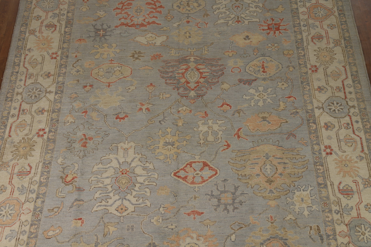 Vegetable Dye Floral Oushak Turkish Area Rug 8x10
