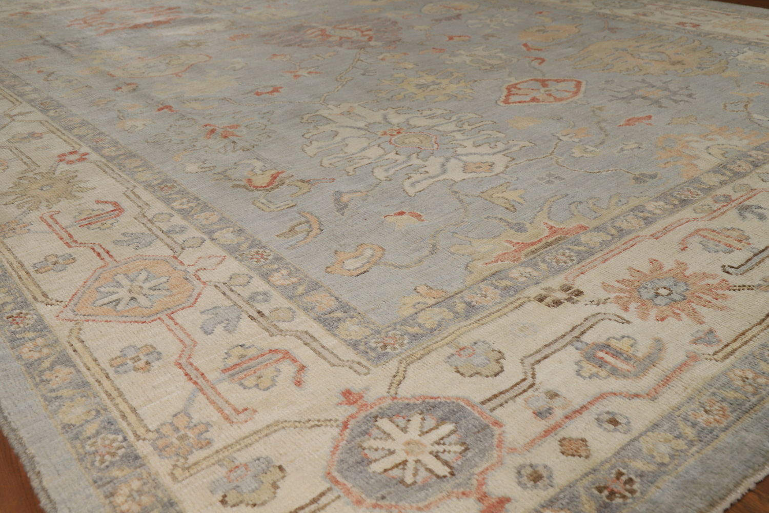 Vegetable Dye Floral Oushak Turkish Area Rug 8x10