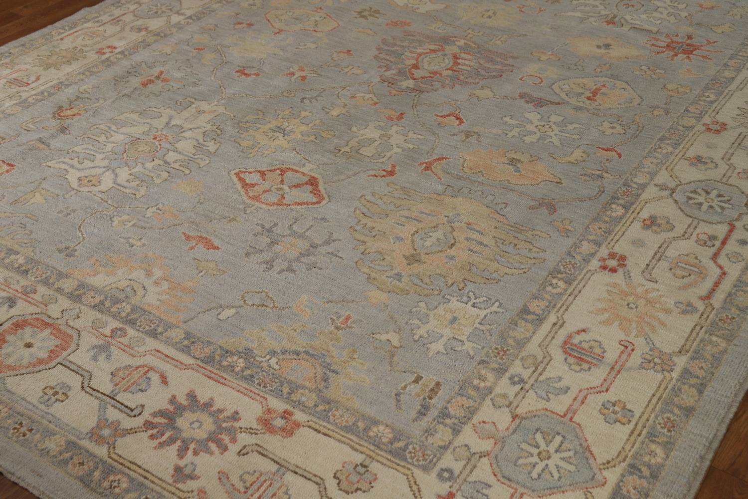 Vegetable Dye Floral Oushak Turkish Area Rug 8x10