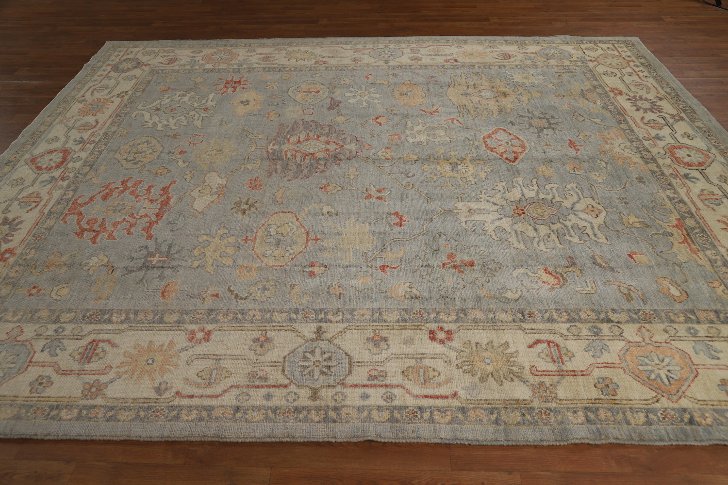 Vegetable Dye Floral Oushak Turkish Area Rug 8x10